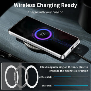 Luxury Camera Lens Protection Metal Bumper Frosted Case For Galaxy S24/S23 Series