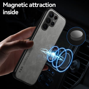 Luxury Leather Texture Car Magnetic Case for Samsung Galaxy Note 10 - theroxymob