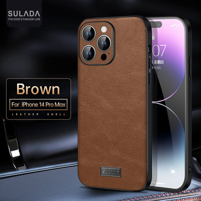 Luxury Leather Case for iPhone 14 13 12 series - theroxymob