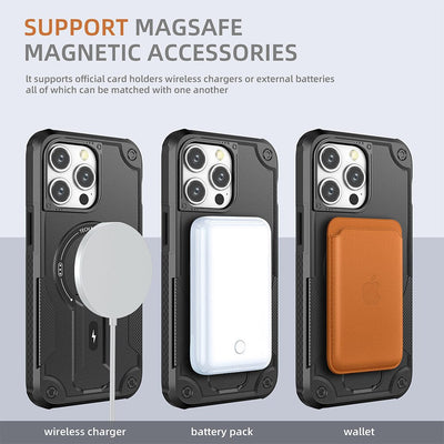 Magnetic Case   Anti Drop Hard Cover Magsafe Stand For iPhone 15-14-13
