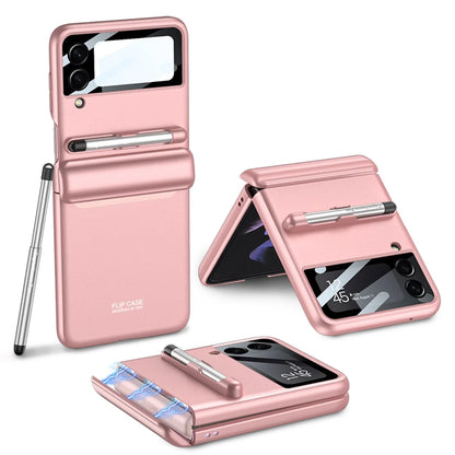MAGNETIC HINGE CASE WITH PEN FOR SAMSUNG GALAXY Z FLIP 4 - theroxymob