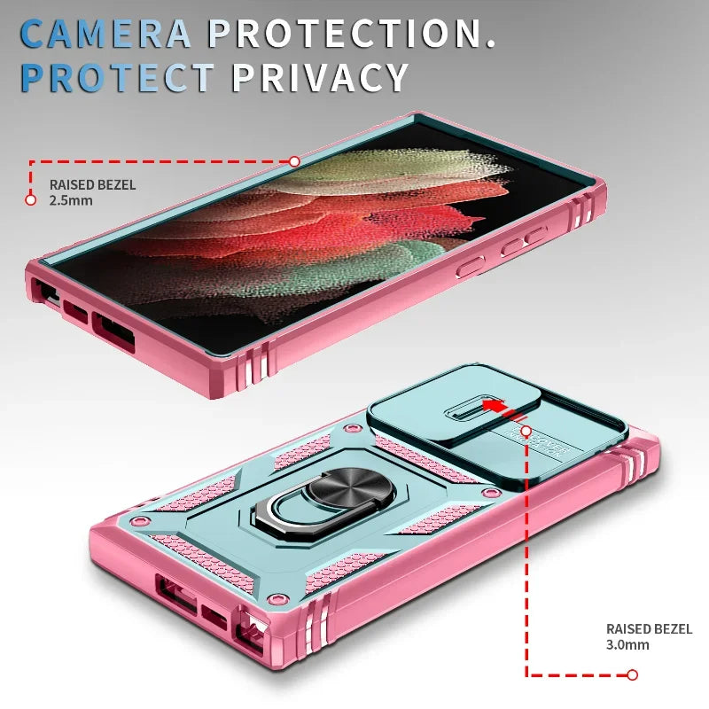 360 Degree Rotate Kickstand Cover Case For Samsung S24 / S23 Series