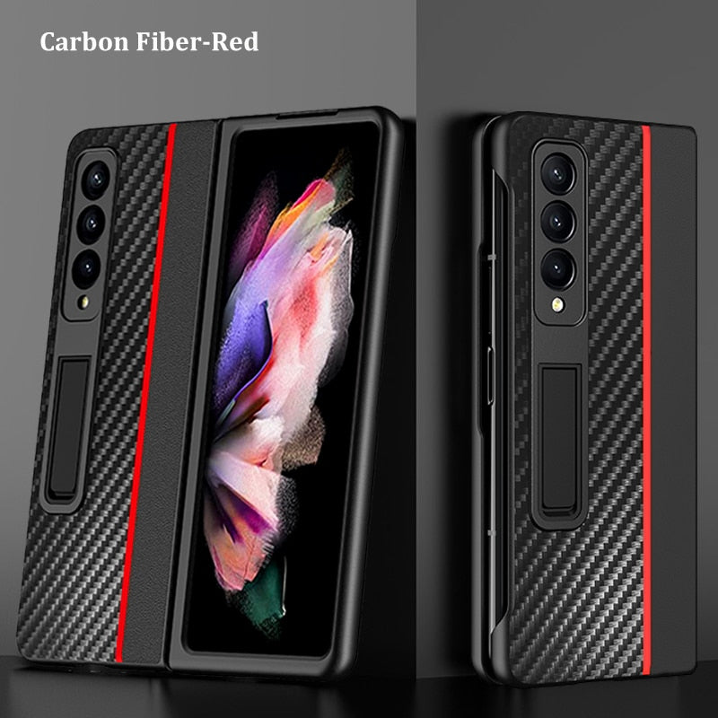 For Samsung Galaxy Z Fold 4 Luxury Cover Carbon Fiber Ultrathin All-Inclusive Back Cover - theroxymob