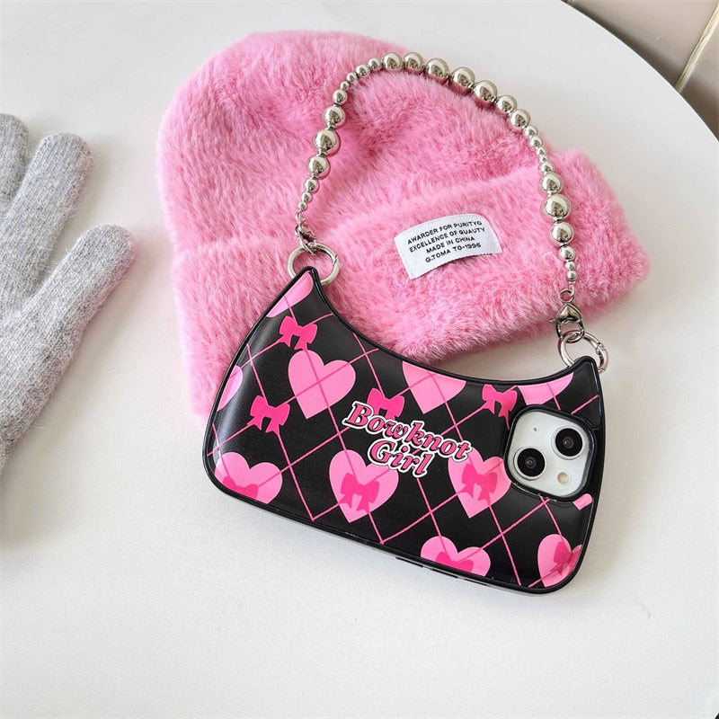 Fashion Bow Hand Bag Case for iPhone 14 13 12 - theroxymob