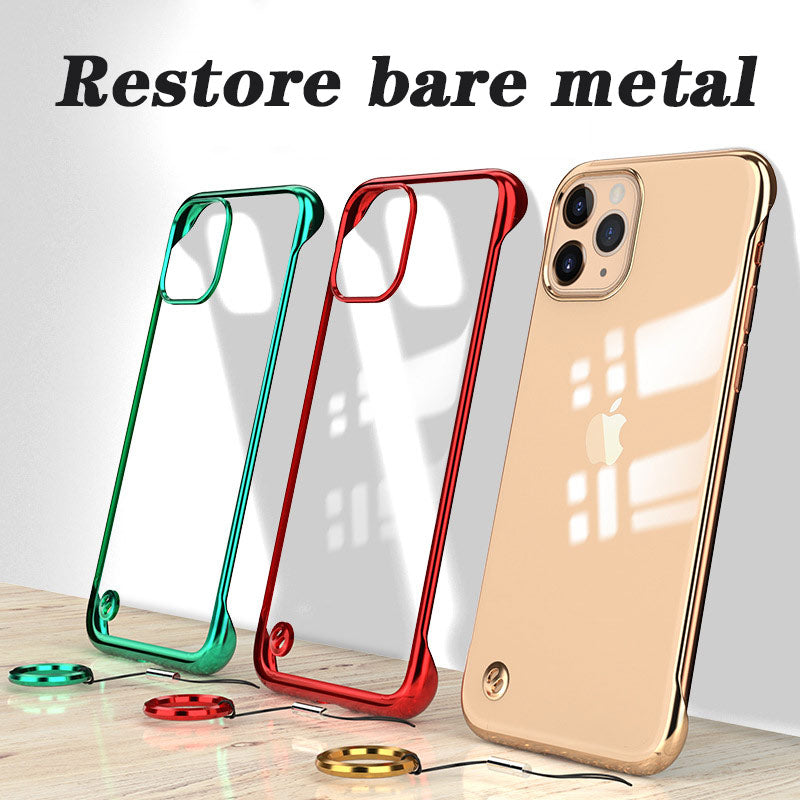 Transparent Ultra-thin Plating Frameless Cover for iPhone 1413 1 - theroxymob