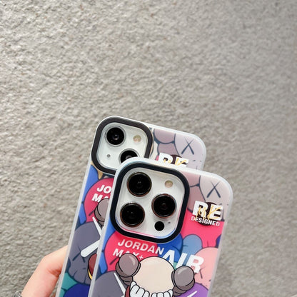 Cartoon double-layer printing matte Case For iPhone 14 13 - theroxymob