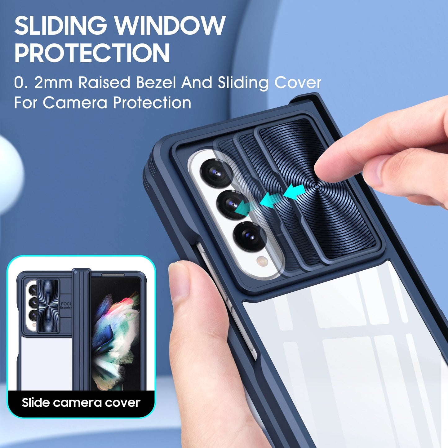 ANTI-DROP CLEAR CASE SLIDE CAMERA PROTECTION FOR SAMSUNG GALAXY Z FOLD 4
