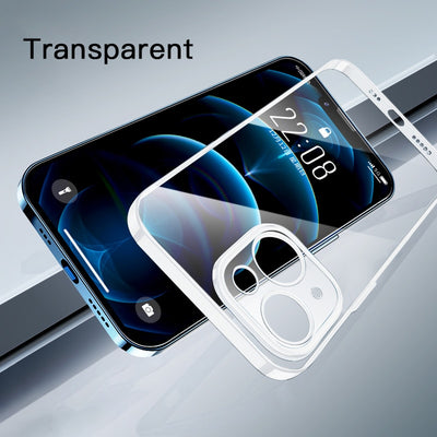 Luxury Square Plating Transparent Case For iPhone 14 13 12 - theroxymob
