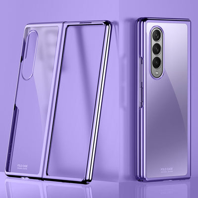 For Samsung Galaxy Z Fold 4 Platin Transparent Hard Back Cover Clear Heavy Duty Shockproof Coque - theroxymob
