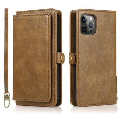 Magnetic Split Multifunctional Wallet Case for iPhone 14 13 - theroxymob