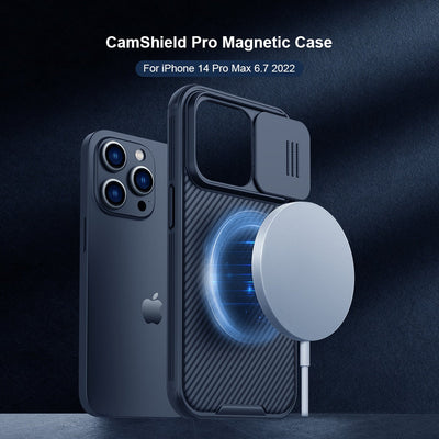 New Magnetic Cover Slide Camera Protection Phone Case For iPhone 14 Series - theroxymob