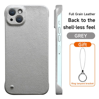 Premium Leather Slim Frameless Case for iPhone 14 13 series - theroxymob