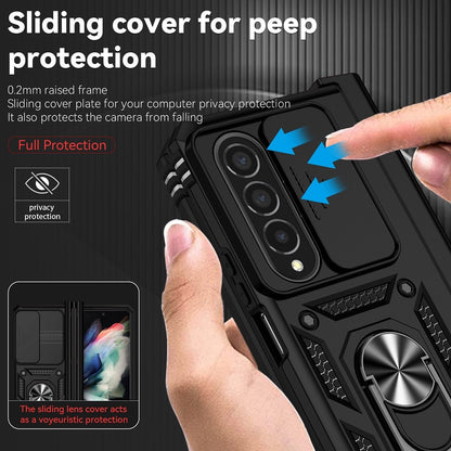 For Samsung Galaxy Z Fold 4 5G Case Hinge Pen Slot Lens Protection Stand Back Cover - theroxymob