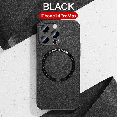 Luxury Plating Leather Texture For Magsafe Magnetic Case For iPhone 13 Series Wireless Charging - theroxymob