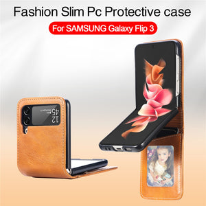 Card Holder Wallet Leather Case for Samsung Galaxy Z Flip 4