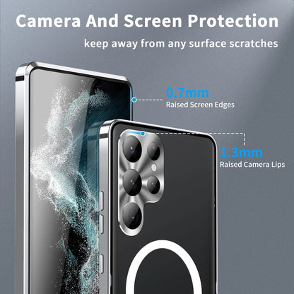 Luxury Camera Lens Protection Metal Bumper Frosted Case For Galaxy S24/S23 Series