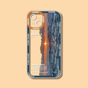 Purple Sunset Snow Mountain Phone Case For iPhone 14 13 - theroxymob