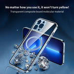 Metal Frame Transparent Case for iPhone 14 13 12 series - theroxymob