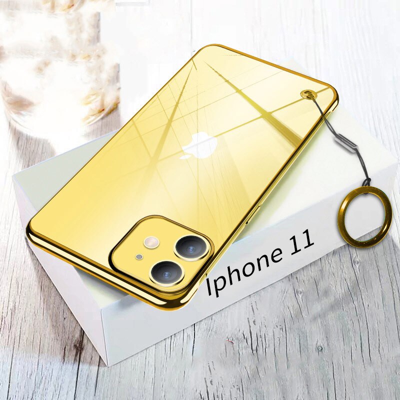 Transparent Ultra-thin Plating Frameless Cover for iPhone 1413 1 - theroxymob