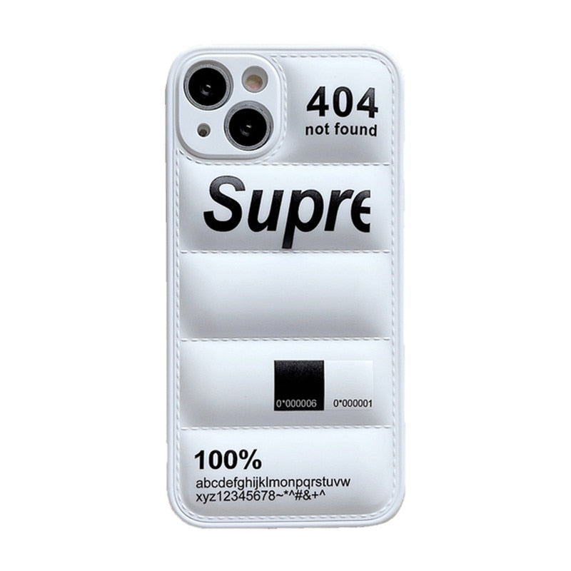 3D Puffer Fashion Supreme Case For IPhone 14 13 12