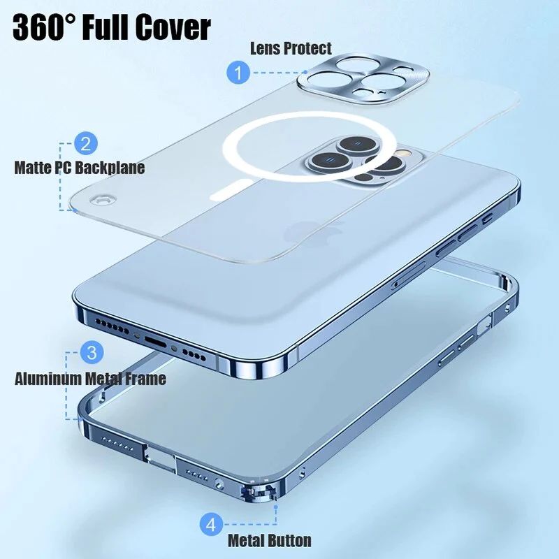 Magsafe Silicone Case with Lens Glass Protection for iPhone 14 13 12 series - theroxymob
