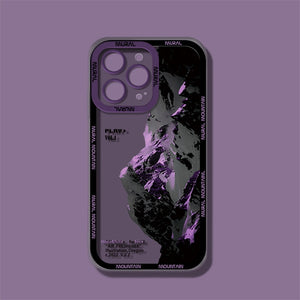 Purple Sunset Snow Mountain Phone Case For iPhone 14 13 - theroxymob