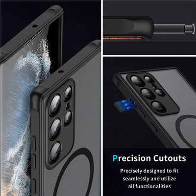 Soft Case Translucent Magnetic Shockproof Cover For S23 S22 Series - theroxymob