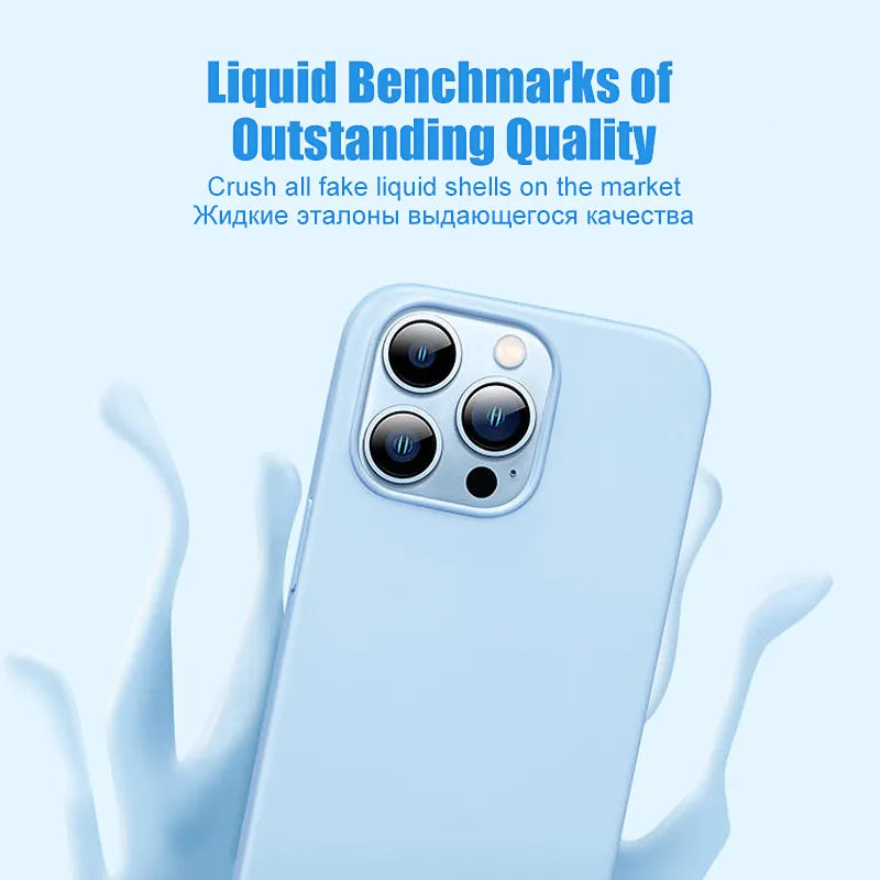 Liquid Silicone Case Shockproof For iPhone 15 14 13