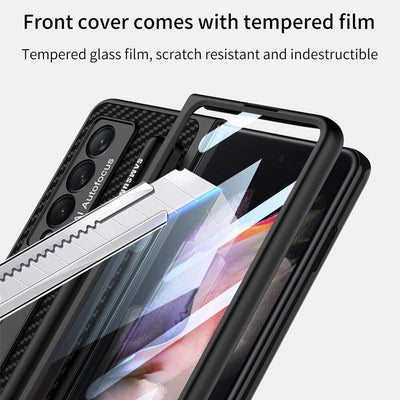 For Samsung Galaxy Z Fold 4 Magnetic Case Case Stand Hard Case With S Pen Slot Holder For Fold - theroxymob