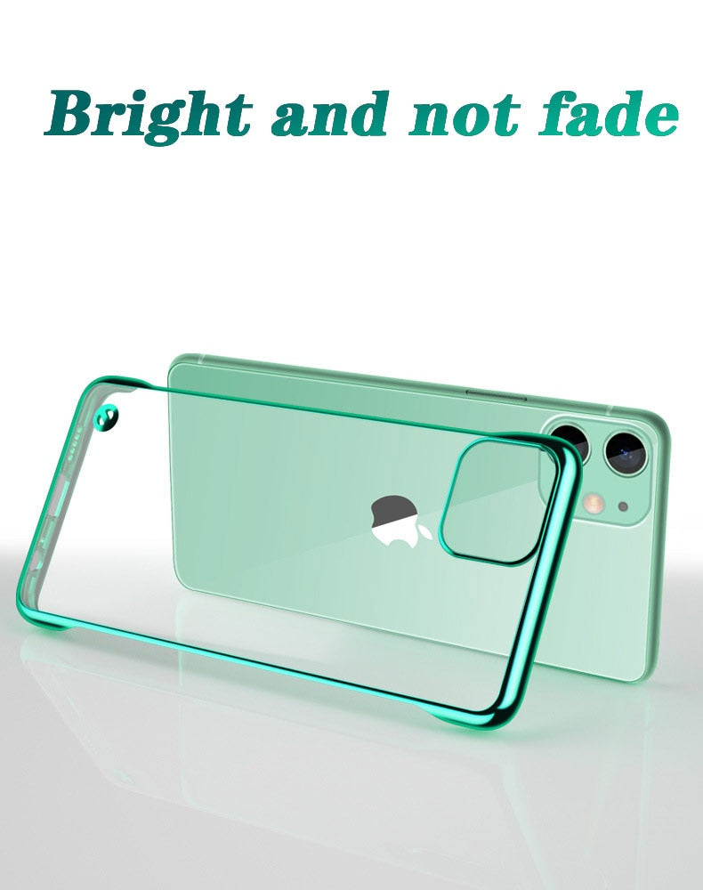 Transparent Ultra-thin Plating Frameless Cover for iPhone 1413 1 - theroxymob