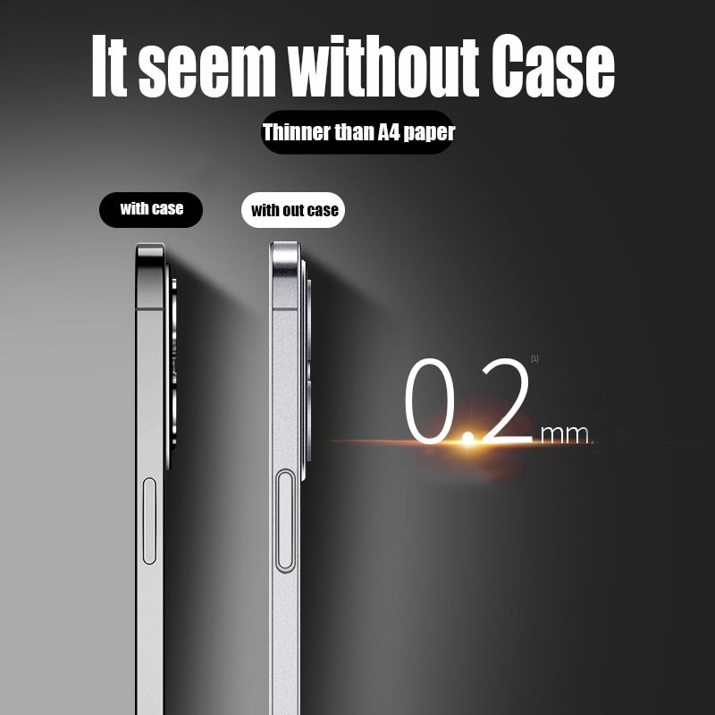 Ultra Thin Magnetic Matte Case for iPhone 14 13 12 series - theroxymob