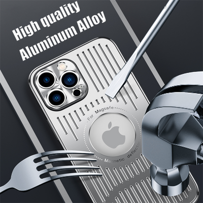 Aluminum Alloy Heat Dissipation Breathable For Magsafe Magnetic Case For iPhone 14 13 12 - theroxymob
