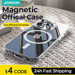 Magnetic Case For iPhone 15-14-13 Slim Thin Phone Case Transparent Cover Magnet Back Cover