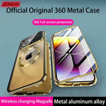 HD Glass Metal Aluminum Suitable  Case for IPhone 15 14 13