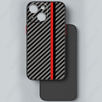 Carbon Fiber Skin Case For iPhone 14 13 12
