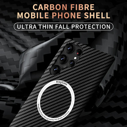 Ultra Slim Contrast Color Carbon Fiber Texture TPU Case For Samsung Galaxy S24-S23 Series
