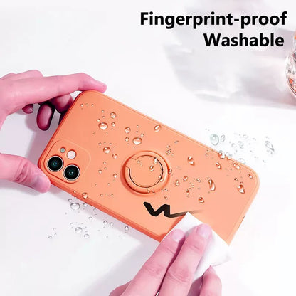 Liquid Silicone Magnetic Holder Phone Case for iPhone 14 series