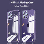 New Ultra Thin Clear Plating Case for iPhone 14 13 12 - theroxymob