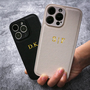 Personalized Leather  Cases @customized Names for iPhone 15 14 13