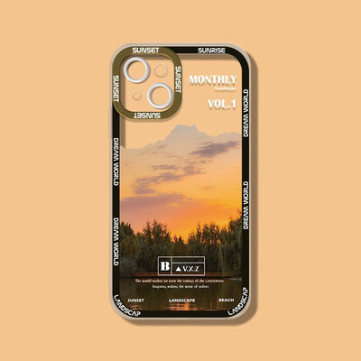 Purple Sunset Snow Mountain Phone Case For iPhone 14 13 - theroxymob