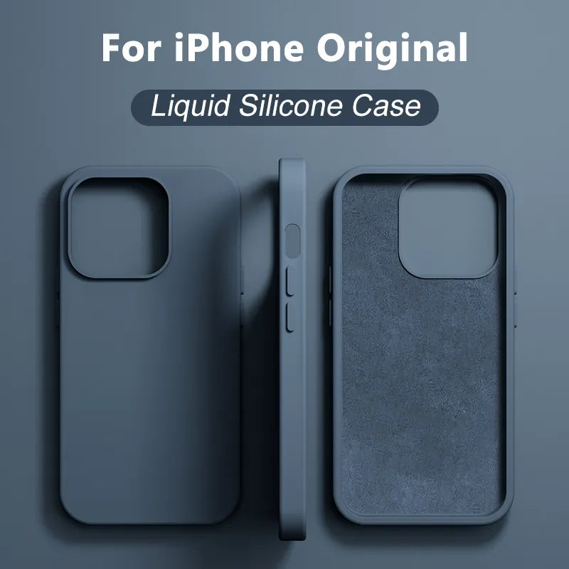 Liquid Silicone Case Shockproof For iPhone 15 14 13