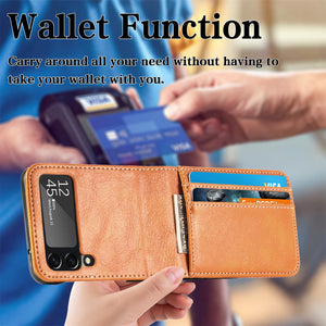 Card Holder Wallet Leather Case for Samsung Galaxy Z Flip 4