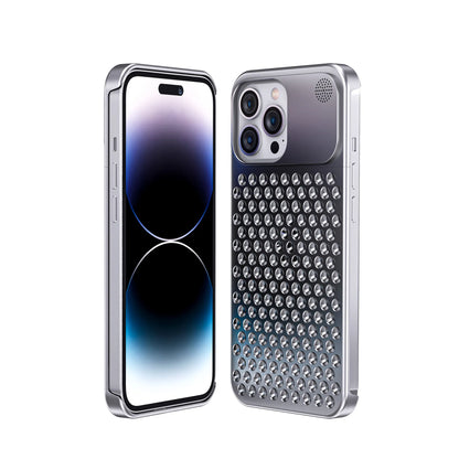 Aluminum alloy hollow heat dissipation case, shockproof cover for iPhone 15-14