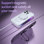 Magnetic Metal Stand Case With Ring Holder For iPhone 14 13 - theroxymob
