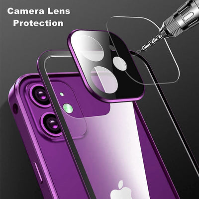 Full Lens Protection Double Sided Glass Magnetic for IPhone 14 13 - theroxymob