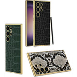 Ultra Pattern Leather Case Luxury Plating Soft Protective For Galaxy S24 Series