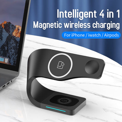 3 in 1 Qi Wireless Charger Stand For iPhone 14 13 - theroxymob