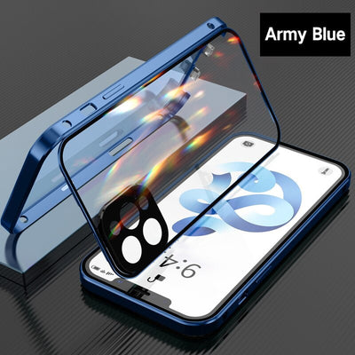 Luxury Case Glass Magnetic Metal with Camera Lens Protection Cover - theroxymob