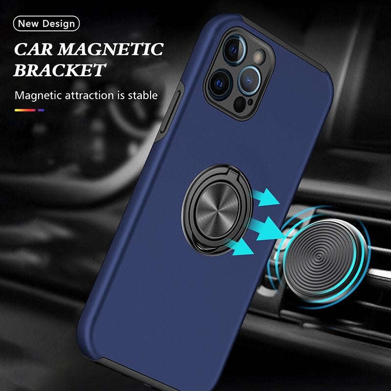 Anti Shock Coque Dual Layer Magnet Case Cover For iPhone 12 series - theroxymob
