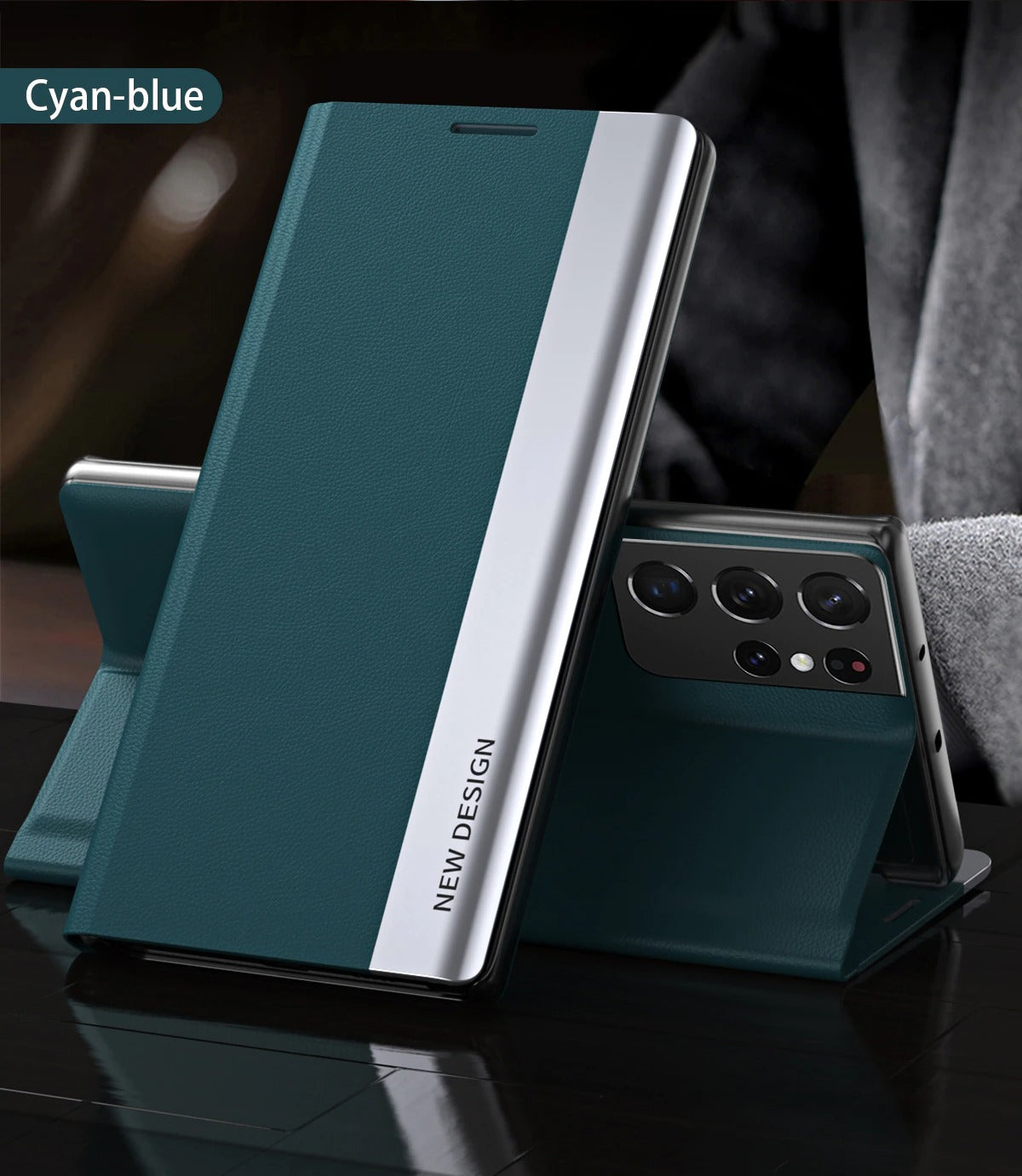 Leather Magnetic Flip Phone Case For Samsung S22 Series - theroxymob